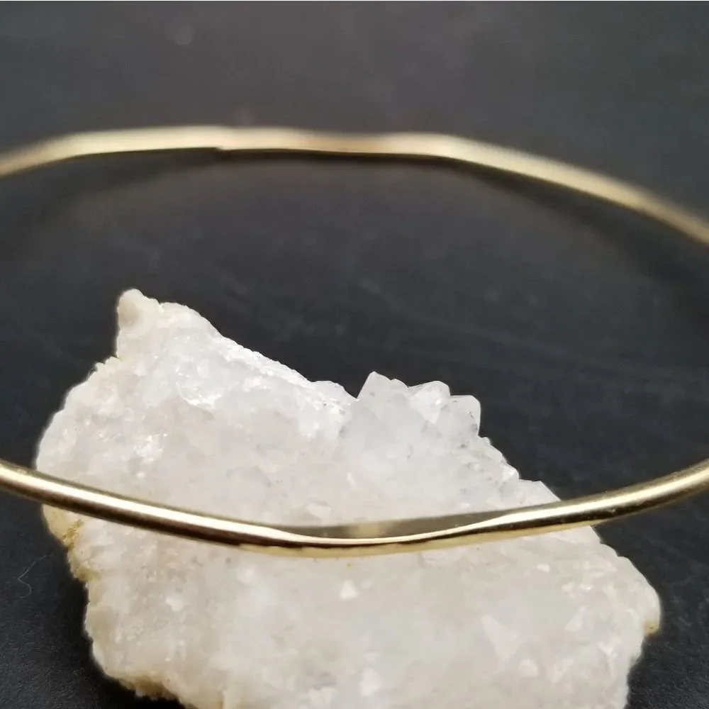 Hand hammered radiant bracelet Slider. B431